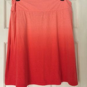 Hombre orange t-shirt material skirt.
